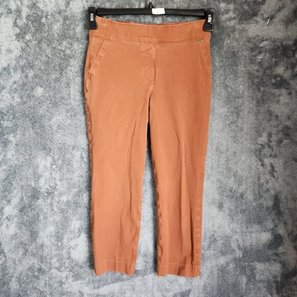 SPANX Pants - Spanx On The Go Cropped Straight Pants Women’s S Brown High Rise Stretch Capri